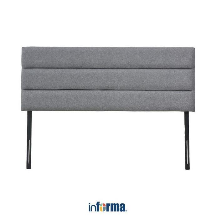 Informa 180X200 cm Leon Headboard Tempat Tidur - Abu-Abu Sandaran Kasur Headboard Dipan KM