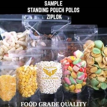 100Pcs Standing Pouch  20 x 30 Zipper Tebal, Plastik Klip | Plastik Pouch