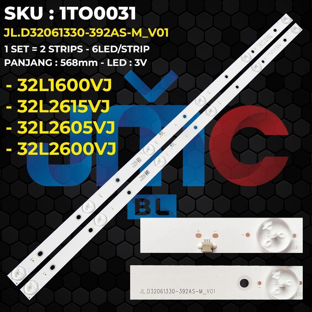 New Backlight Tv Toshiba 32 Inch 32L1600Vj 32L2615Vj 32L2605Vj 32L2600Vj Jl.D32061330-392As-M_V01