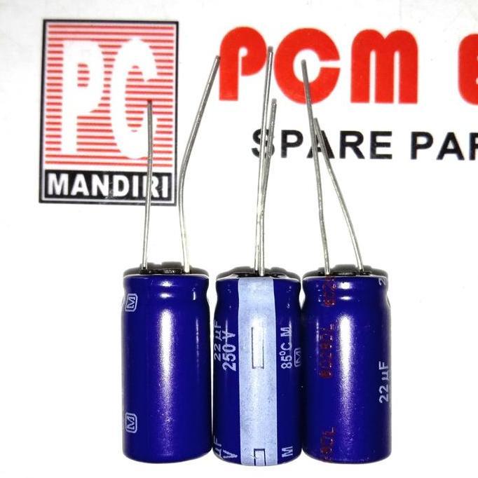 22 250 22UF 250V VOLT ELCO CAPACITOR PANASONIC MATSUSHITA ORIGINAL PCMED