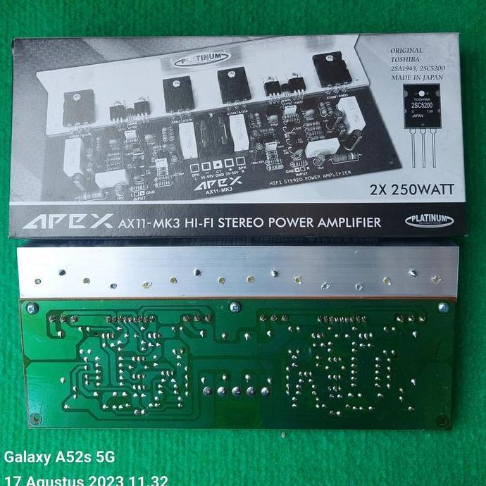 KIT PCB PLATINUM APEX AX11 MK3 STEREO POWER AMPLIFIER 500W SOUND BLAZER OPEN YIROSHI stereo 4 transi