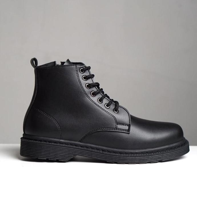 Sepatu Boots Kulit Pria Oxwalker NATHAN Hitam Shoes Black Pantofel