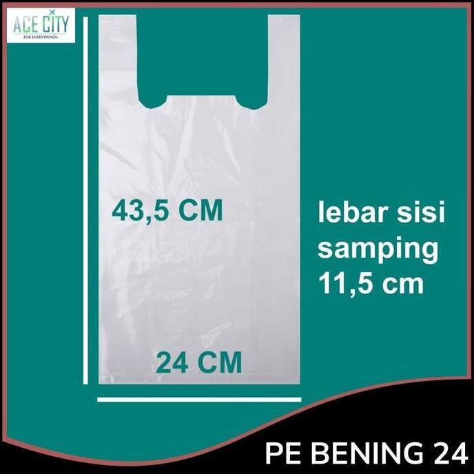 Kantong Plastik Kresek Bening PE 24 / Kresek Tebal 24