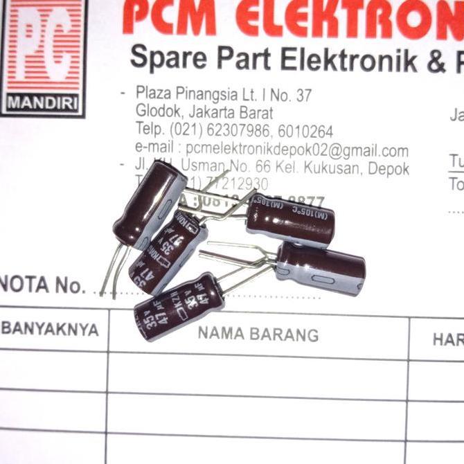 47 UF 35 V 47UF 35V 47.35V CAPACITOR POLAR PCMED
