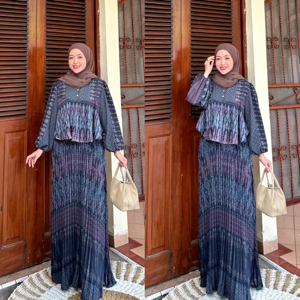 Gamis muslimah Seragaman motif SHEIRA Joley cloth