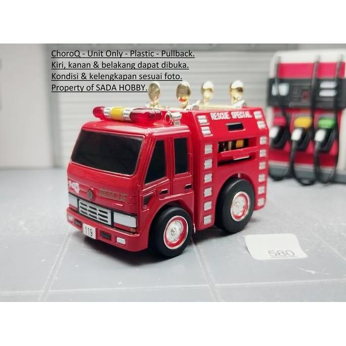 CHOROQ CHORO Q LIGHTING POWER SUPPLY TRUK PEMADAM KEBAKARAN TARGA PULLBACK UNIT ONLY MINUS MIX99