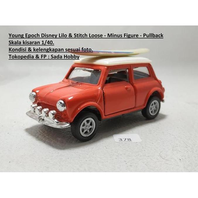 DIECAST MINIATUR YOUNG EPOCH DISNEY LILO AND STITCH MORRIS MINI COOPER MERAH MINUS UNIT ONLY MIX99