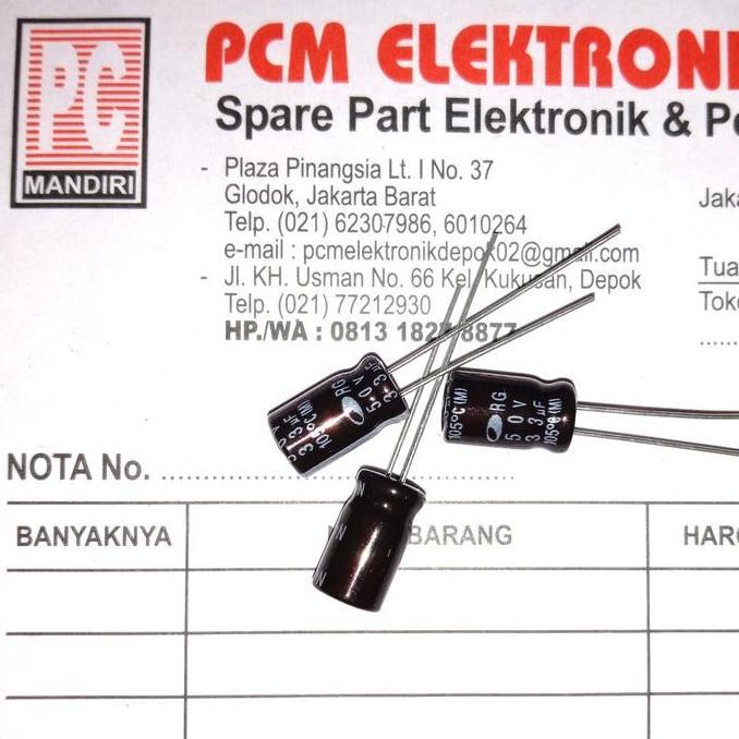 33UF UF 50 V 33UF50V 33UF 50V 33.50 ELCO ELKO KAPASITOR POLAR PCMED