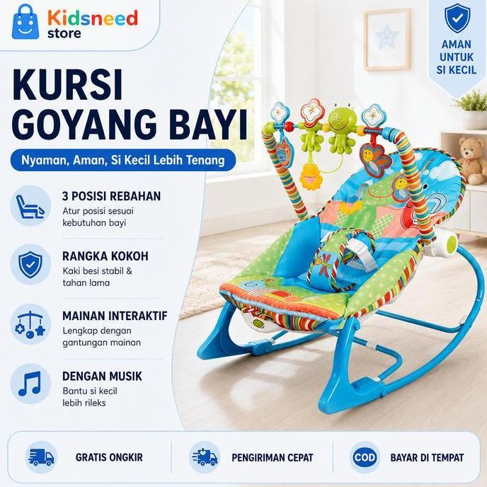 10in1 Premium Rocker/Ayunan Bayi/Bouncer Bayi/Kursi Goyang Manual Bayi/ Bouncer  /Kursi Goyang Bayi 