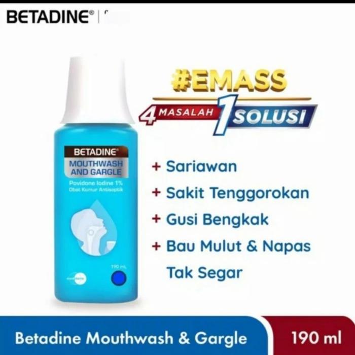 betadine kumur 190 ml gargle 190ml