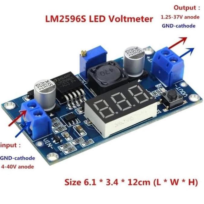 STEPDOWN BUCK CONVERTER LM2596S WITH LED PCMED