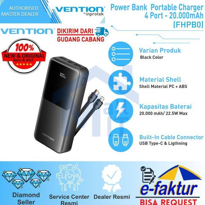 vention FHS Power Bank Nirkabel Magnetik 5000mAh