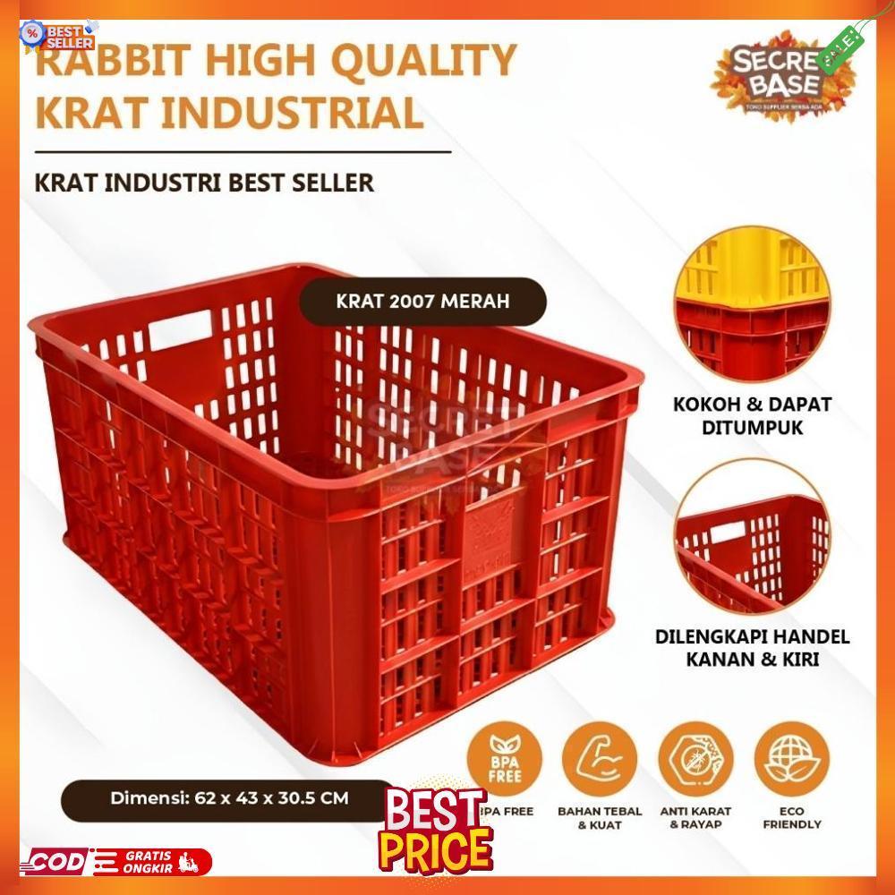 RABBIT HIGH QUALITY KRAT INDUSTRIAL 2007 - Keranjang Serbaguna / Krat Industri Tebal