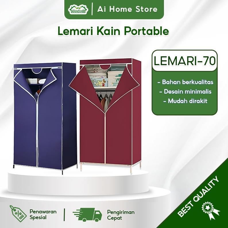 Lemari Portable Lemari Serbaguna Lemari Kain Resleting Lemari Pakaian Minimalis
