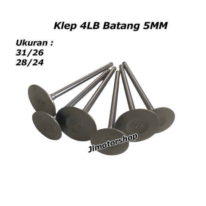 Klep 31 26 - 24 28 Batang 5 4LB 4LB Batang 5 MM Valve Payung Klep 31/26 28/24 Batang 5 4LB