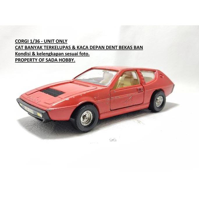 DIECAST VINTAGE CORGI TOYS 1/36 LOTUS ELITE MERAH ENGLAND UNIT ONLY MIX99