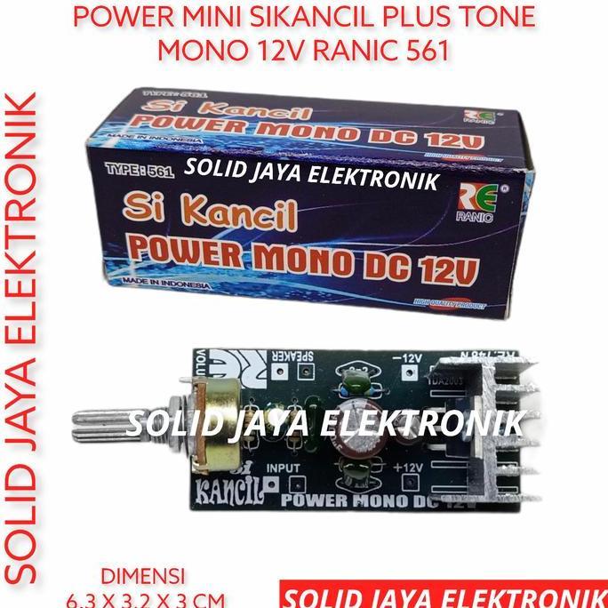 Speak- Kit Power Mini Mono Si Kancil 12V Dc Tda2003 Tone Ampli Ranic 561