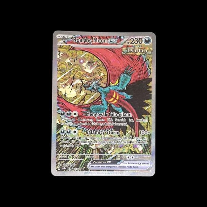 KARTU POKEMON TCG INDONESIA ROARING MOON EX PURBA 218/187 SAR ILLUS SHINJI KANDA RG99