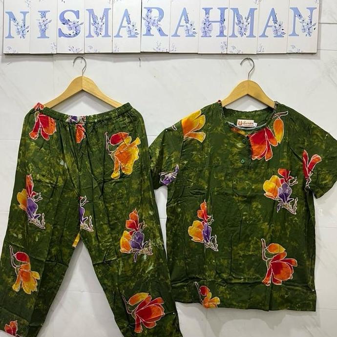 Qiu- Cp Batik Sunan Xl - Jumbo T. Pendek Celana Panjang Ld 120Cm