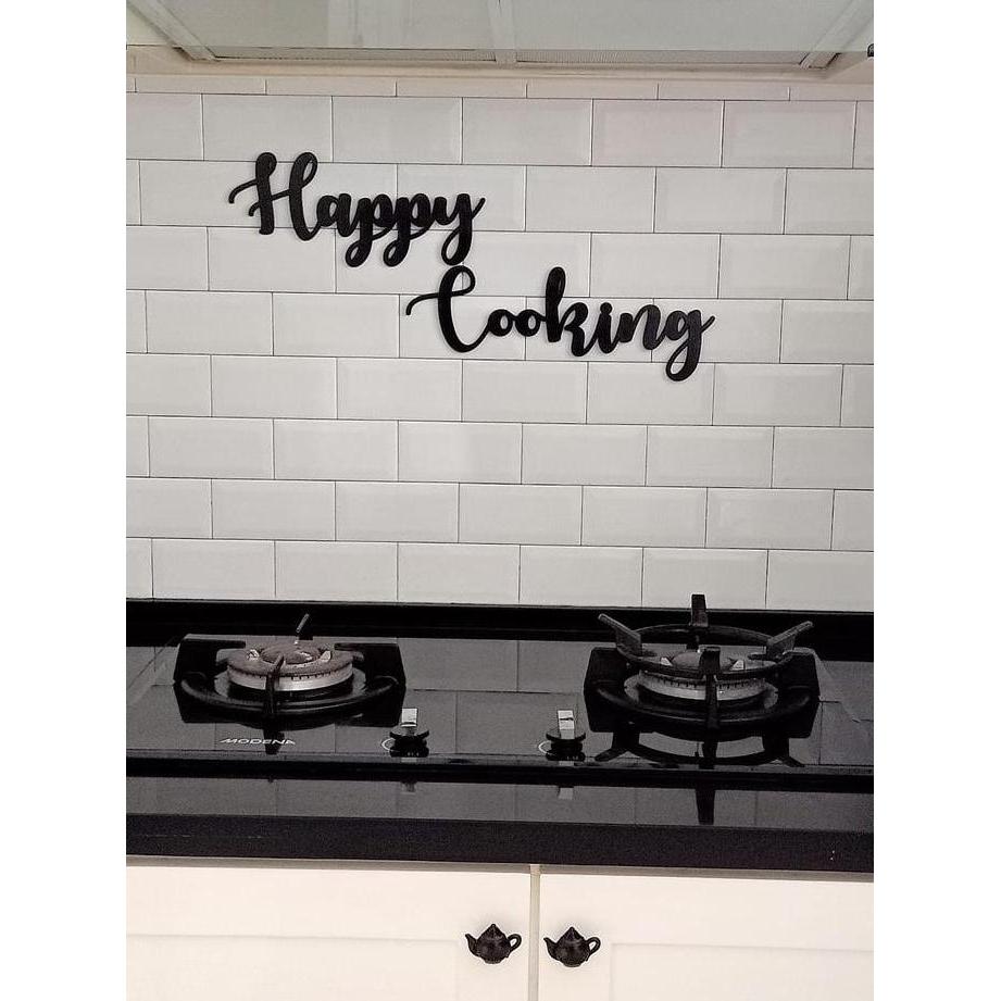 Rao - Hiasan Dinding Dapur Tulisan Happy Cooking