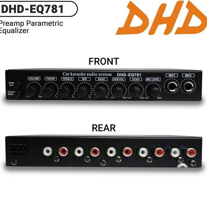 Barkahjualan7 - Parametric Equalizer Preamp Karaoke Mobil DHD EQ781