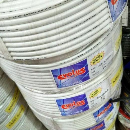 Kabel listrik evolus 2x1,5 rol/kabel rol 50 meter/bukan eterna