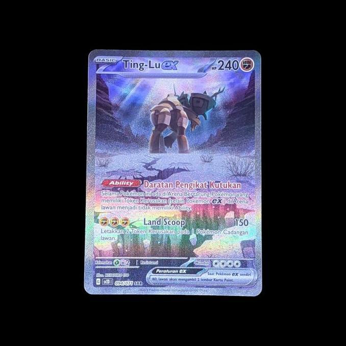 KARTU POKEMON TCG INDONESIA TING-LU EX SAR RG99