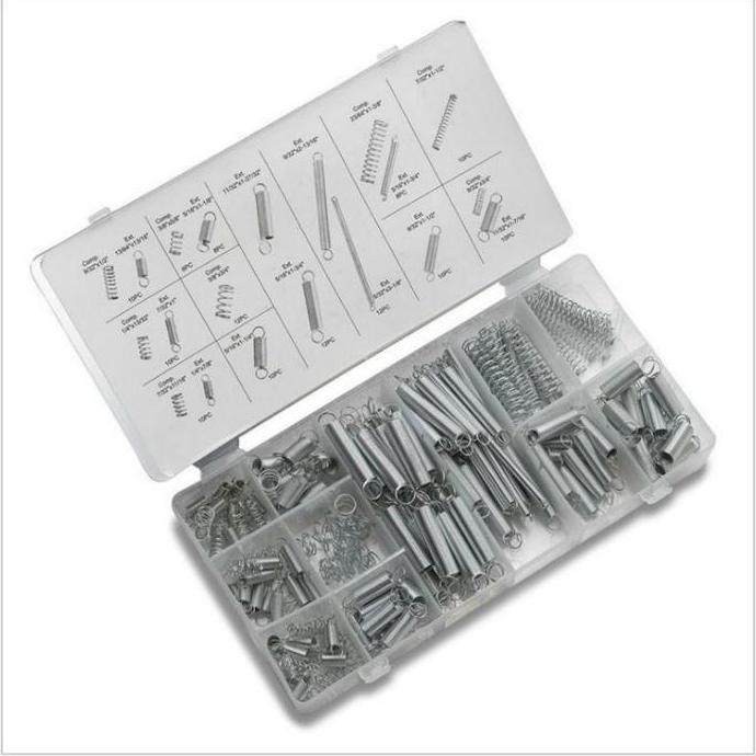 SMG 200pcs Per Pegas Tekan Tarik Dan Tekan Per Spring Tekan Elastis Panjang Open Coil Spring Compres