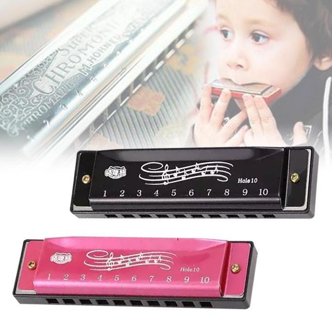 TACA Harmonika Chromatic 10 - Hole Harmonika Kromatik Logam Profesional Alat Musik Harmonika Dengan 