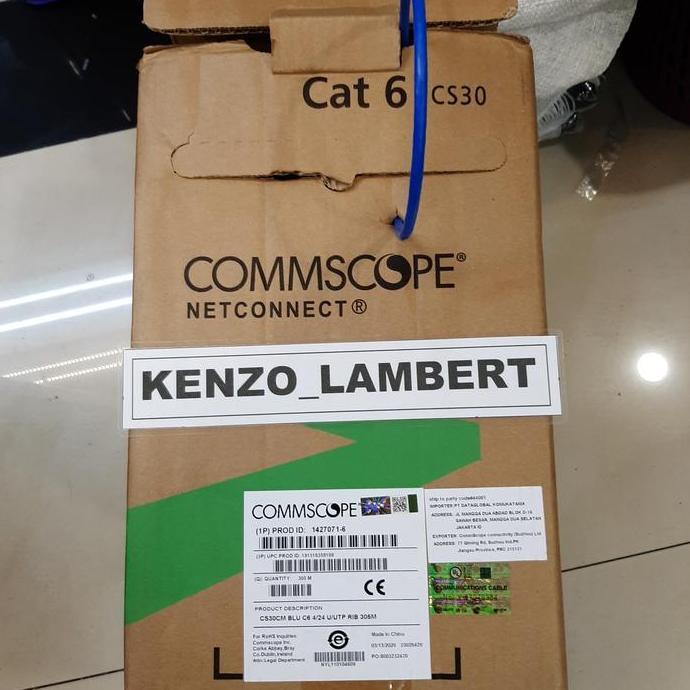 Cale- Kabel Lan Utp Cat 6 Commscope 100Meter / Commscope Cat 6 / Commscope