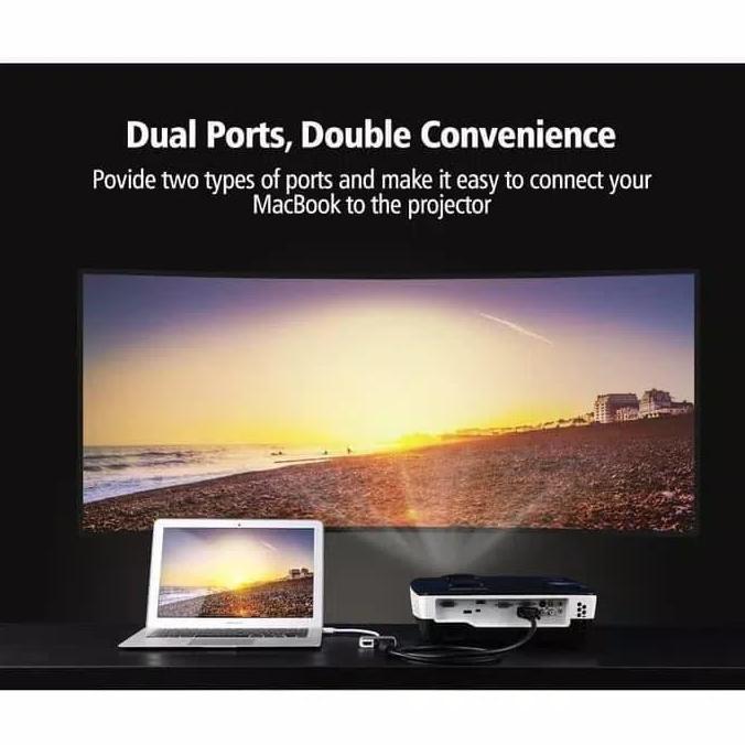 Nyui- Ugreen Kabel Mini Displayport Ke Vga Hdmi Adapter Thunderbolt