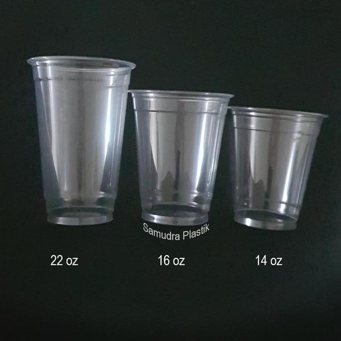 Gelas Plastik PET 14 oz + tutup / Plastic Cup