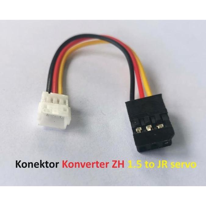 Kabel konektor Converter konverter ZH 1.5 to JR Servo 3pin Gyro V5 Alqshop