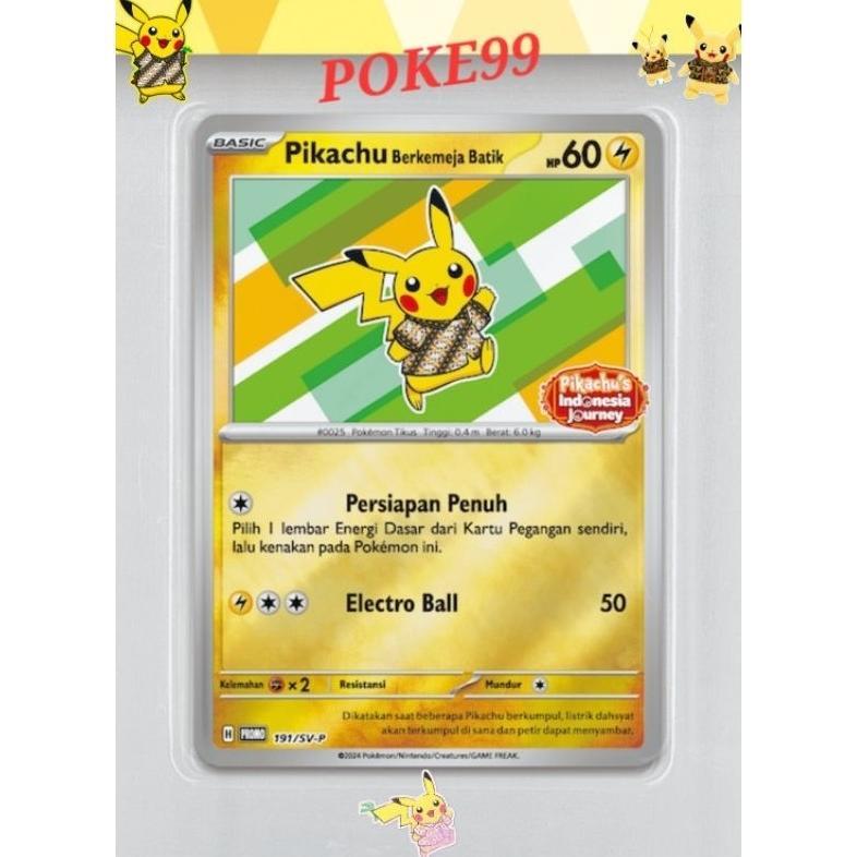 Discount Promo Ori Kartu Pikachu Batik Holo Kartu Pokemon Indonesia