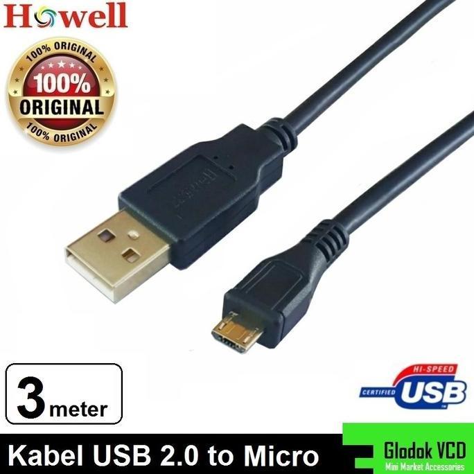 Nyui- Howell Kabel Usb Micro 3M / Cable Usb To Micro 3 Meter