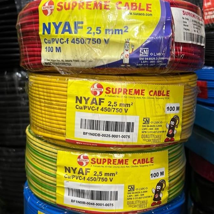 Promo Kabel Supreme Nyaf 2,5mm 100m / NYAF 2.5 Supreme Serabut / NYAF 2.5mm Diskon