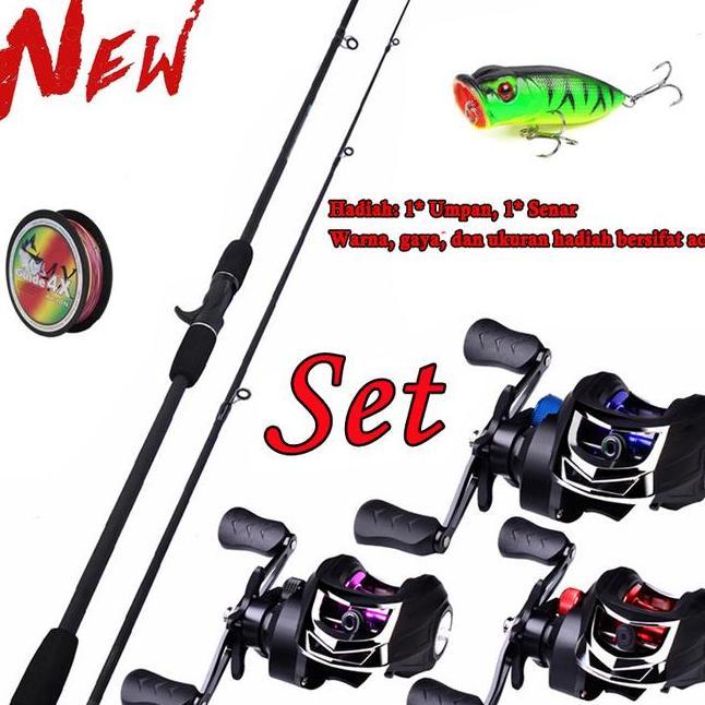Set Alat Pancing Pancing 1 Set Dan 1.65M 1.8M 2.1M 2 Bagian Pancing Dengan Gulungan Casting Pancing 
