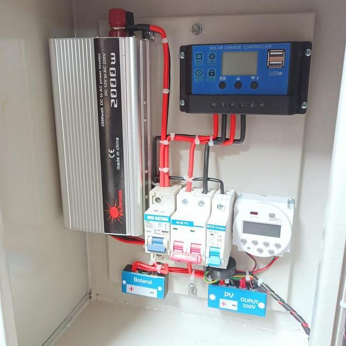 Box Panel Plts Off Grid With Timer Programable 2000W Inverter