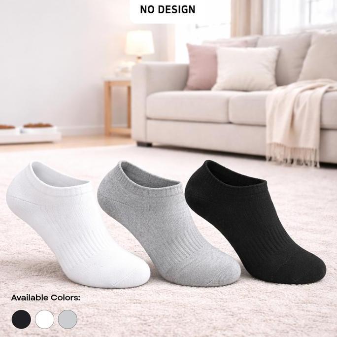 Renda.amir - NO DESIGN Kaos Kaki Pria Wanita Sport Tebal Sneakers Cushion Korea Premium