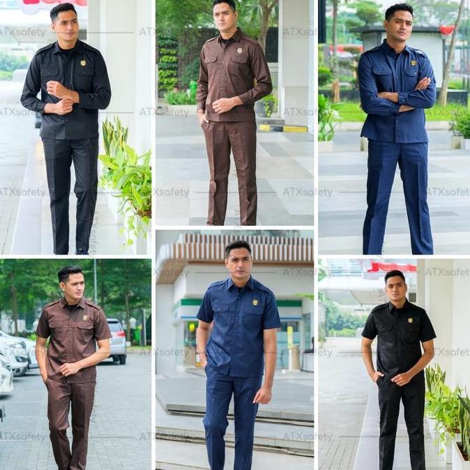 PREMIUM / Baju Security Seragam Security Setelan Safari Baju Supir ATX