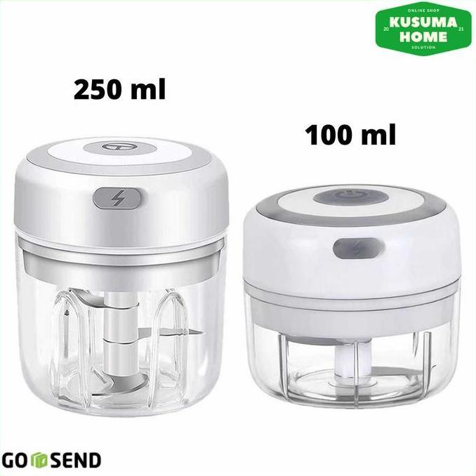PREMIUM / Blender Mini Elektrik Hand Chopper Garlic Pemotong Bawang Bumbu Copper