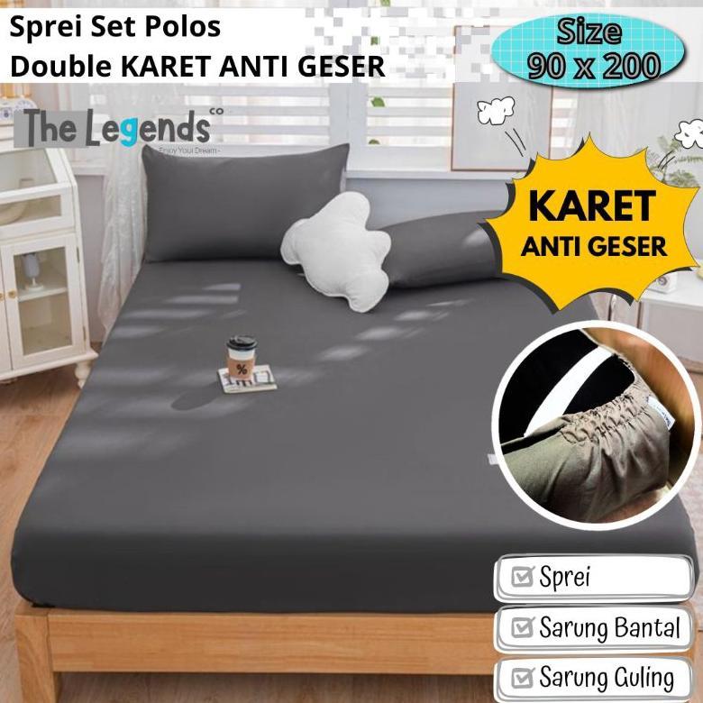 Sprei Polos No. 4 90x200 | Sudut Karet | Lembut | 90x200x15 | 90x200x20 | 90x200x25 | 90x200x30