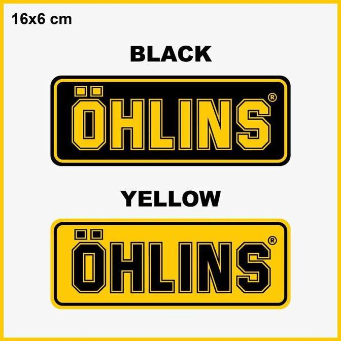 Sticker Ohlins shock USD teleskopik Black Yellow Besar