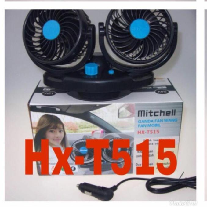 MITCHELL HX-T515 12V DC + swing kipas mobil double fan double blower