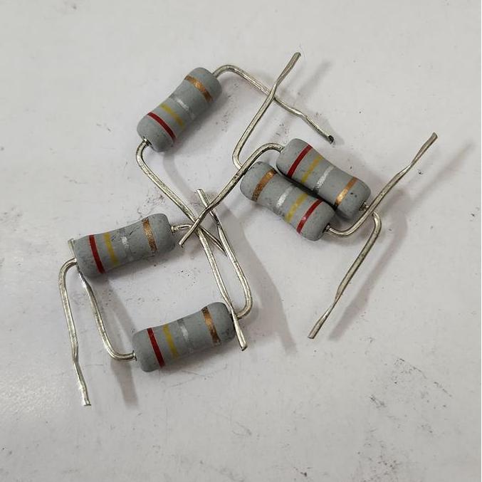 BEJ27 RESISTOR 2W 0.24OHM 0.24 OHM MERAH KUNING PERAK EMAS - TOLERANSI 5% - HARGA PER 5 PCS