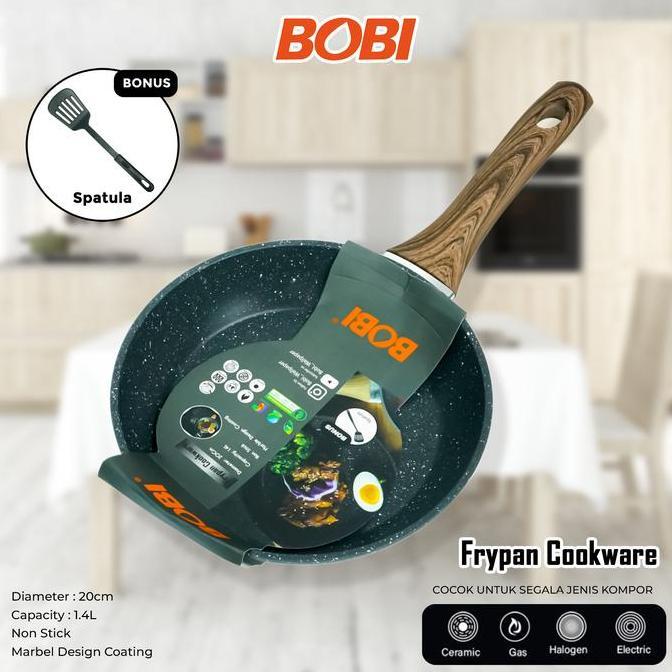 PREMIUM / Wajan Penggorengan Anti Lengket / Fry Pan Marble Granit