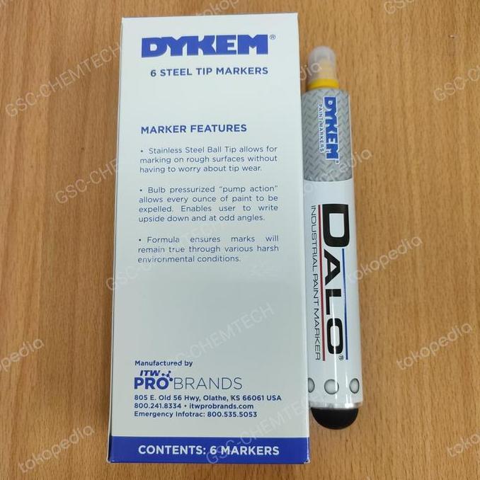Pilihan - Dykem Dalo Steel Marker Dykem Dalo Industtial Paint Marker (Kuning)