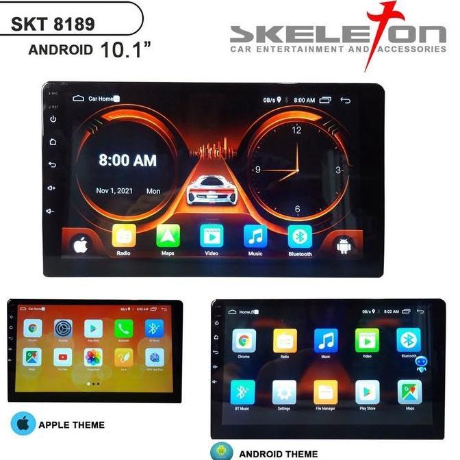 2 din Head Unit Android 10 inch Skeleton 8189 Double Din Bluetooth GPS Mirrorlink