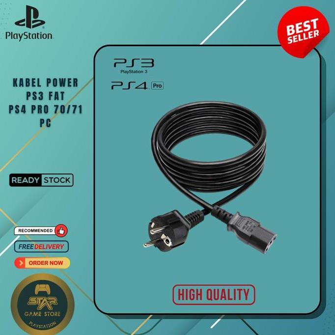 Kabel Power PS4 Pro Kabel Power original Ps4 Pro PS3 Fat