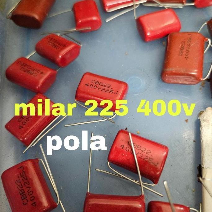 POLA KAPASITOR MILAR 225 400V 2,2UF 400V